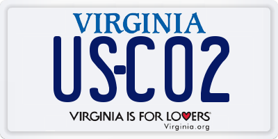 VA license plate USC02