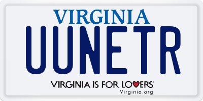 VA license plate UUNETR