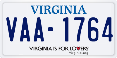 VA license plate VAA1764