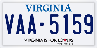 VA license plate VAA5159