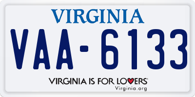 VA license plate VAA6133