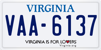 VA license plate VAA6137