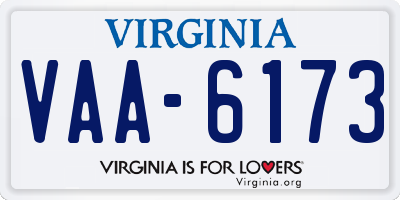VA license plate VAA6173