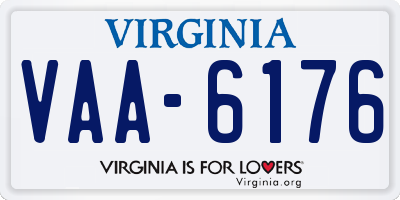 VA license plate VAA6176