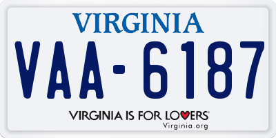 VA license plate VAA6187