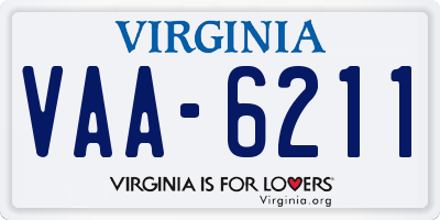 VA license plate VAA6211