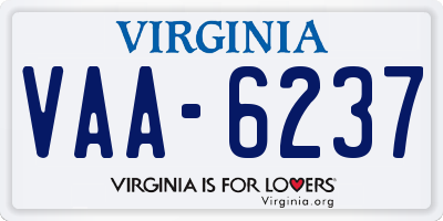 VA license plate VAA6237