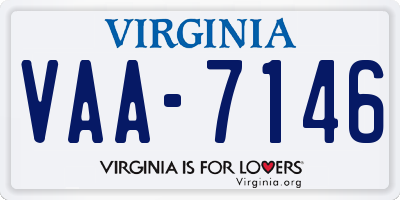 VA license plate VAA7146