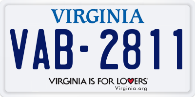 VA license plate VAB2811