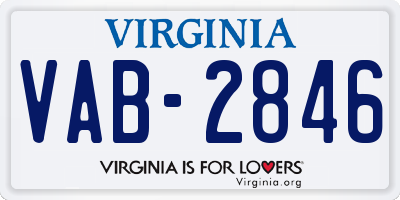 VA license plate VAB2846