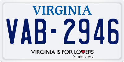 VA license plate VAB2946
