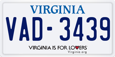 VA license plate VAD3439