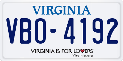 VA license plate VBO4192
