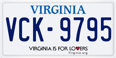 VA license plate VCK9795