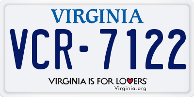 VA license plate VCR7122