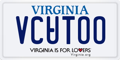 VA license plate VCUTOO