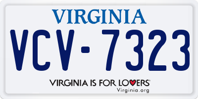 VA license plate VCV7323