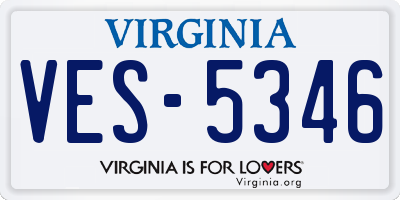 VA license plate VES5346