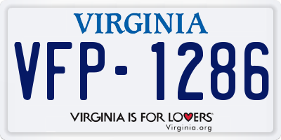 VA license plate VFP1286