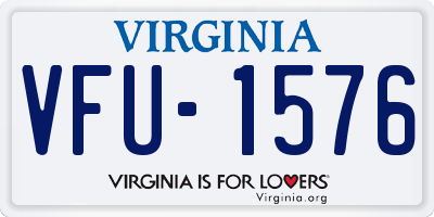 VA license plate VFU1576