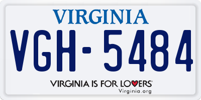 VA license plate VGH5484
