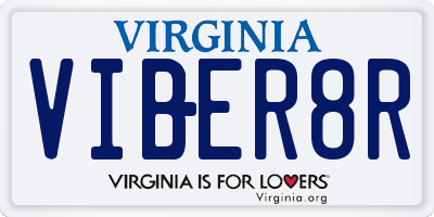 VA license plate VIBER8R