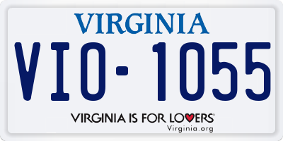 VA license plate VIO1055