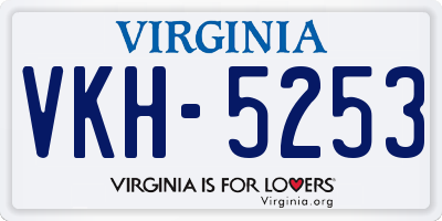 VA license plate VKH5253