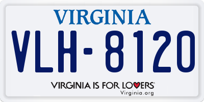 VA license plate VLH8120