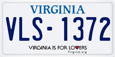 VA license plate VLS1372