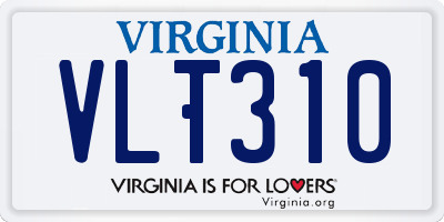 VA license plate VLT310