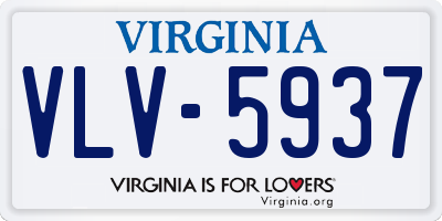 VA license plate VLV5937