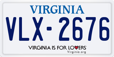 VA license plate VLX2676