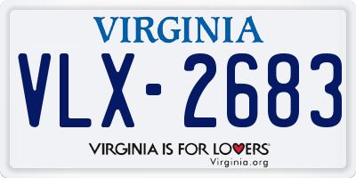 VA license plate VLX2683