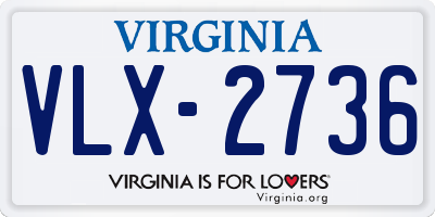 VA license plate VLX2736