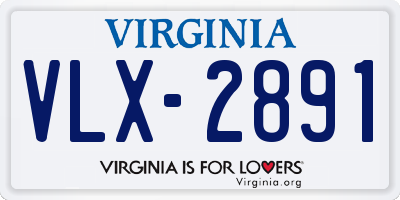 VA license plate VLX2891