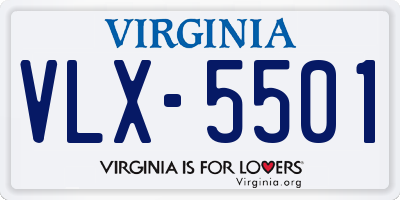 VA license plate VLX5501