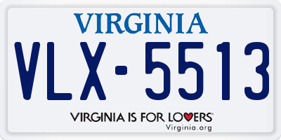 VA license plate VLX5513