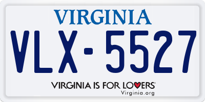 VA license plate VLX5527