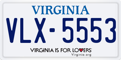 VA license plate VLX5553