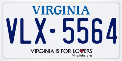 VA license plate VLX5564