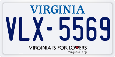 VA license plate VLX5569