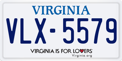 VA license plate VLX5579