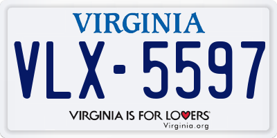 VA license plate VLX5597