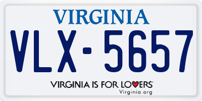 VA license plate VLX5657