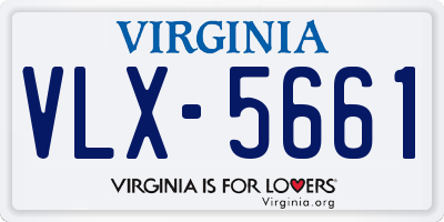 VA license plate VLX5661