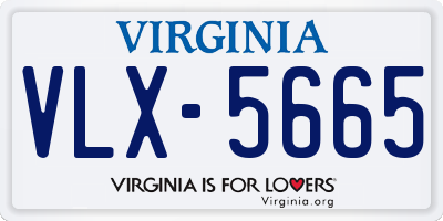 VA license plate VLX5665