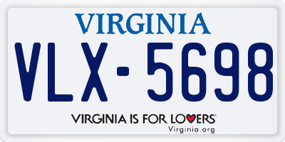 VA license plate VLX5698