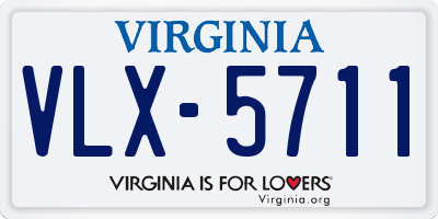 VA license plate VLX5711