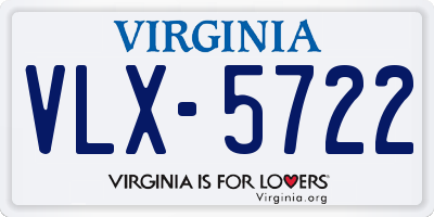 VA license plate VLX5722
